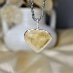 prívesok Citrín srdiečko Ag925/1000