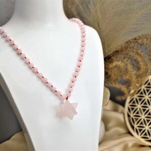 Ochranný náhrdelník Merkaba - Ruženín