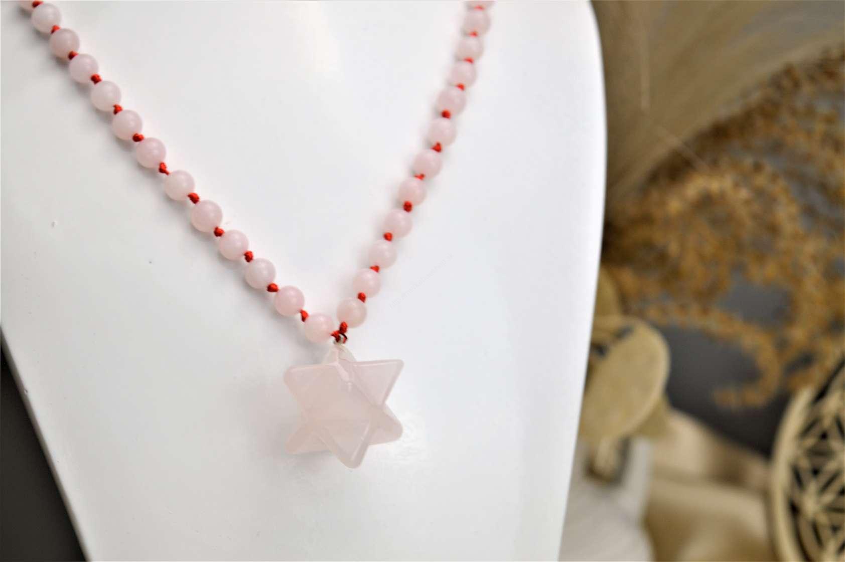 Ochranný náhrdelník Merkaba - Ruženín