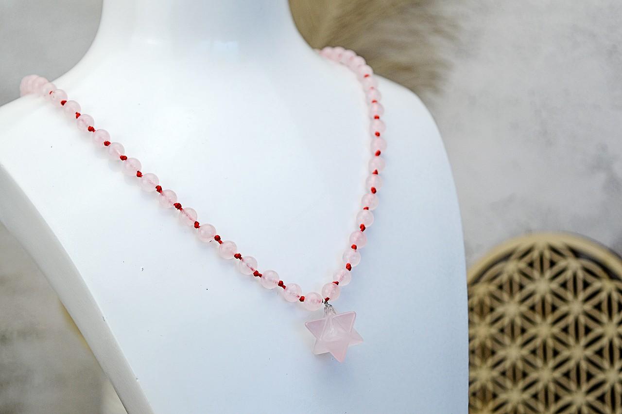 Ochranný náhrdelník Merkaba - Ruženín