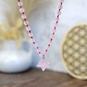 Ochranný náhrdelník Merkaba - Ruženín