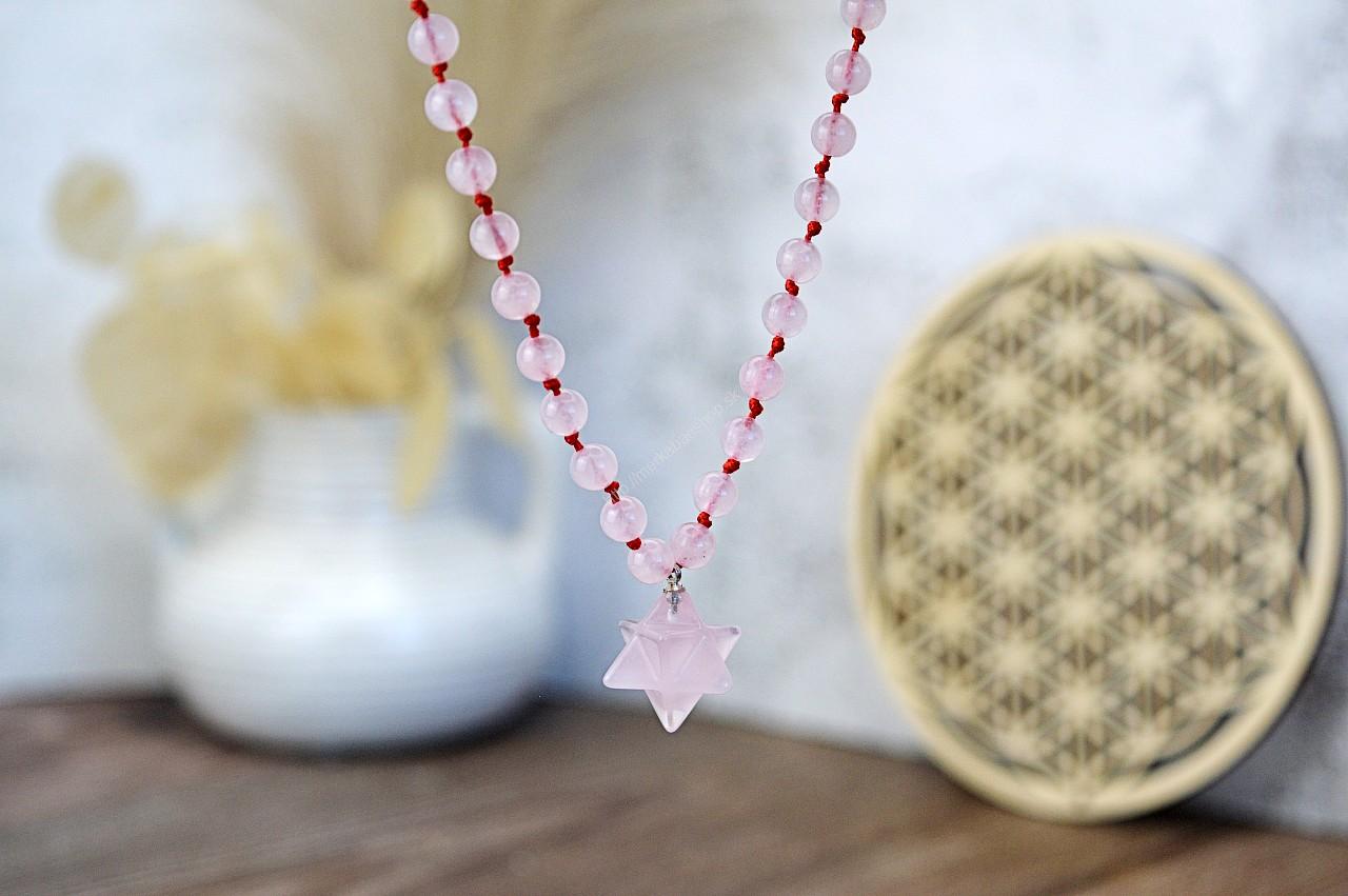 Ochranný náhrdelník Merkaba - Ruženín