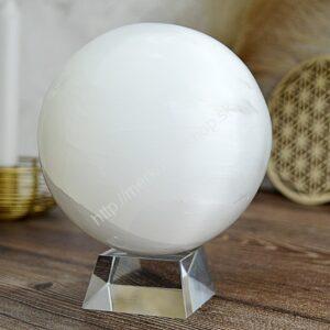 SELENITOVÁ Guľa jemných vibrácií - Harmonizácia priestoru 2,3 kg 39,5cm + Krištáľový podstavec