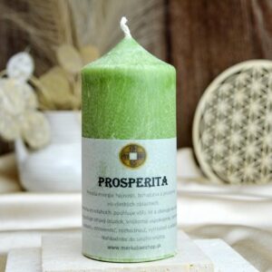 Sviečka PROSPERITA- Hojnosť, Peniaze, Prosperita, Vytrvalosť, Sebaúcta, Harmónia