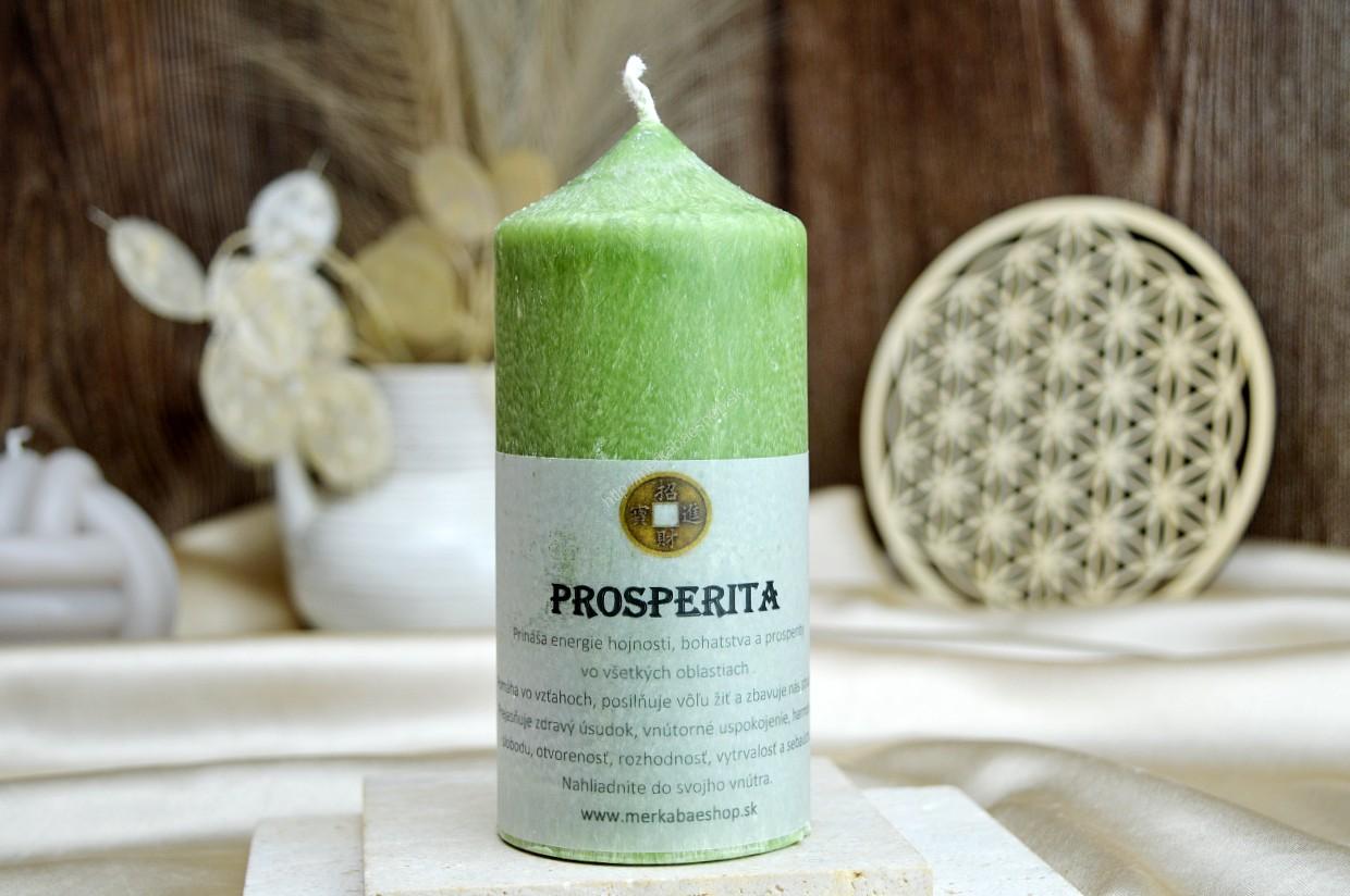 Sviečka PROSPERITA- Hojnosť, Peniaze, Prosperita, Vytrvalosť, Sebaúcta, Harmónia