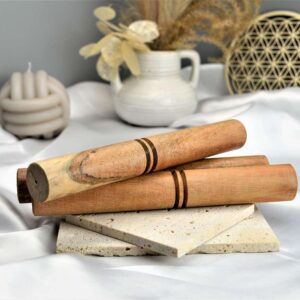 Drevený Gong na Tibetské spievajúce misy - Hladký Lesklý