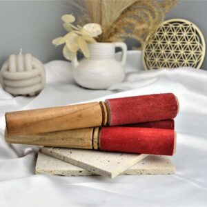 Drevený Gong Polstrovaný Zamatom na Tibetské spievajúce misy