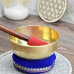 MosadznáTibetská spievajúca miska 12cm + gong a vankúšik