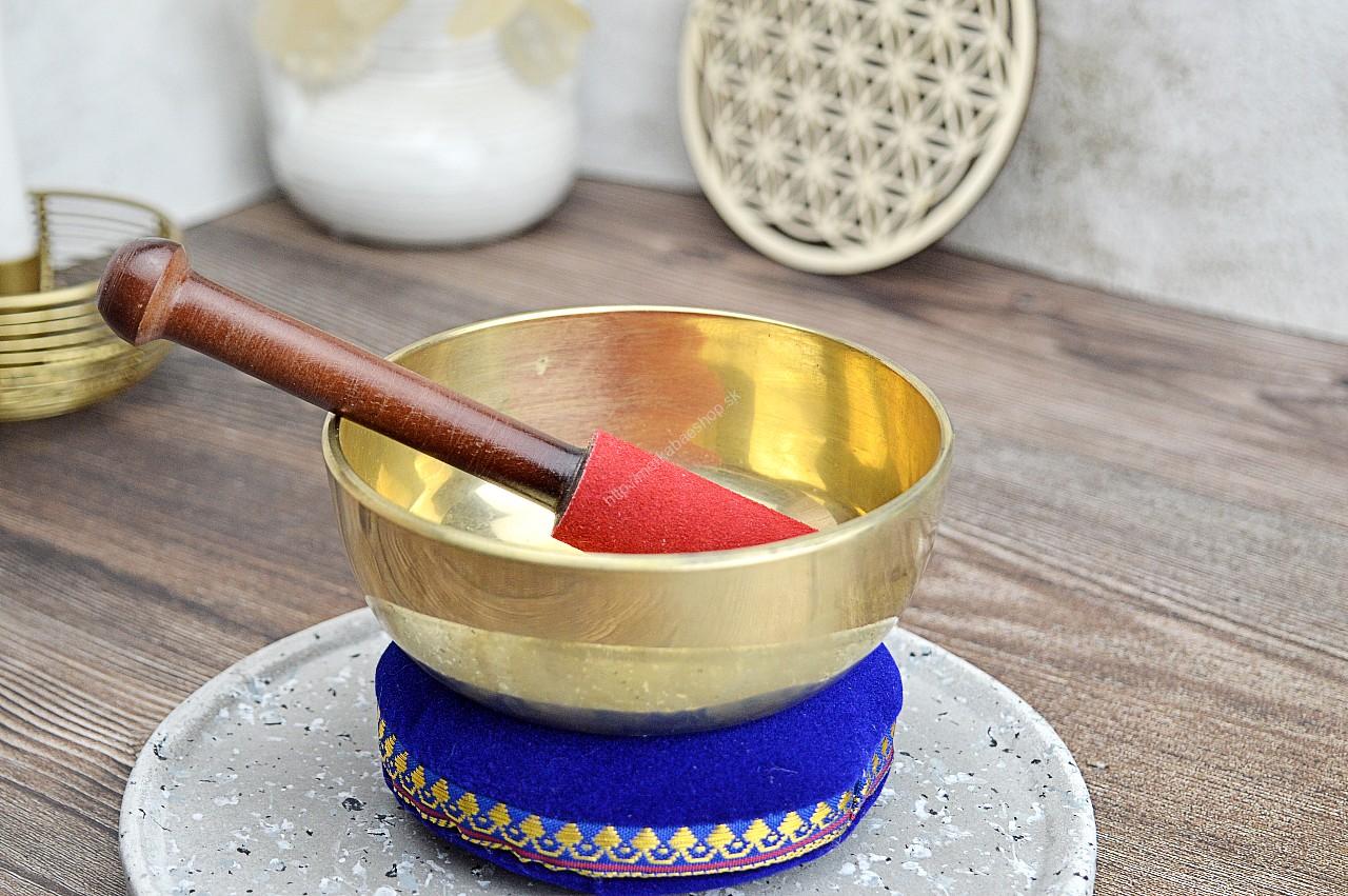 MosadznáTibetská spievajúca miska 12cm + gong a vankúšik