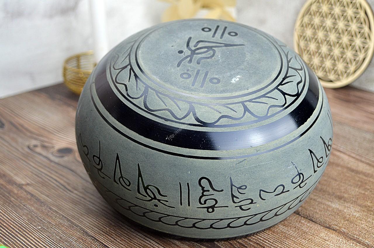 Veľká Tibetská spievajúca miska Piati Budhovia 21cm + gong a vankúšik