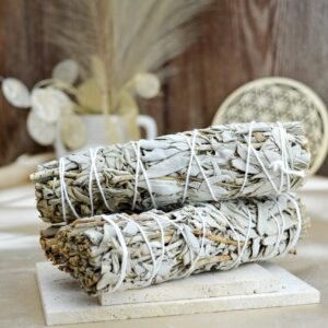 Vykurovacie zväzky BIELA ŠALVIA 13 x 3,5 cm - Očista, Ochrana, Navýšenie vibrácií