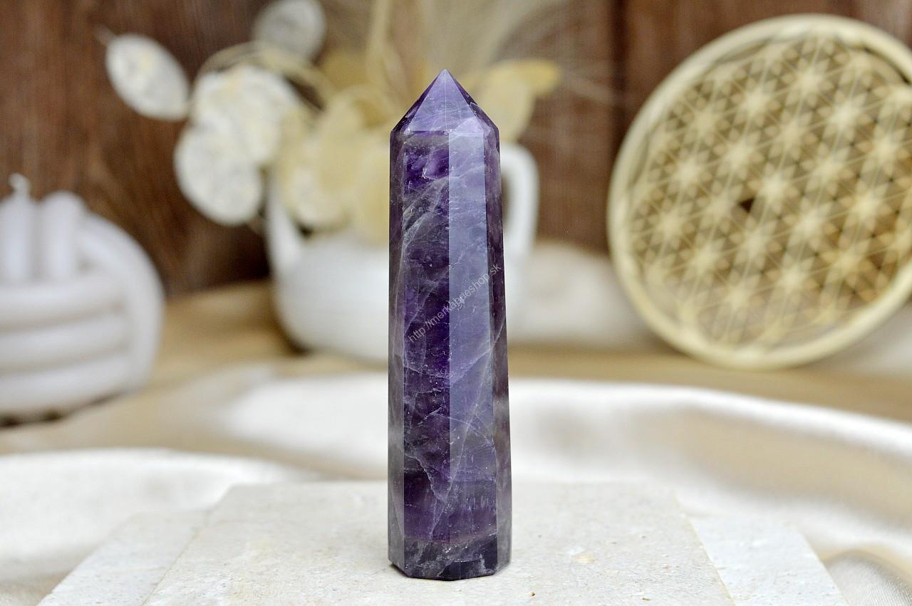 Generátor/obelisk AMETYST #9 - Božskosť, Intuícia, Rovnováha, pokojný Spánok