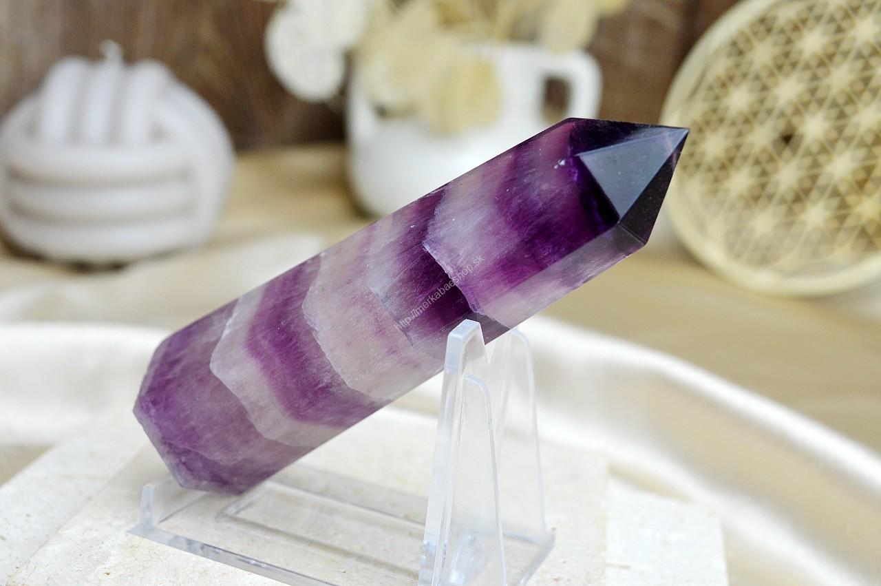 Generátor/obelisk z FLUORITU DÚHOVÉHO #10 - Sústredenie, Pamäť, Intuícia, Ochrana, Božskosť, Dosiahnutie cieľov – Obrázok 2