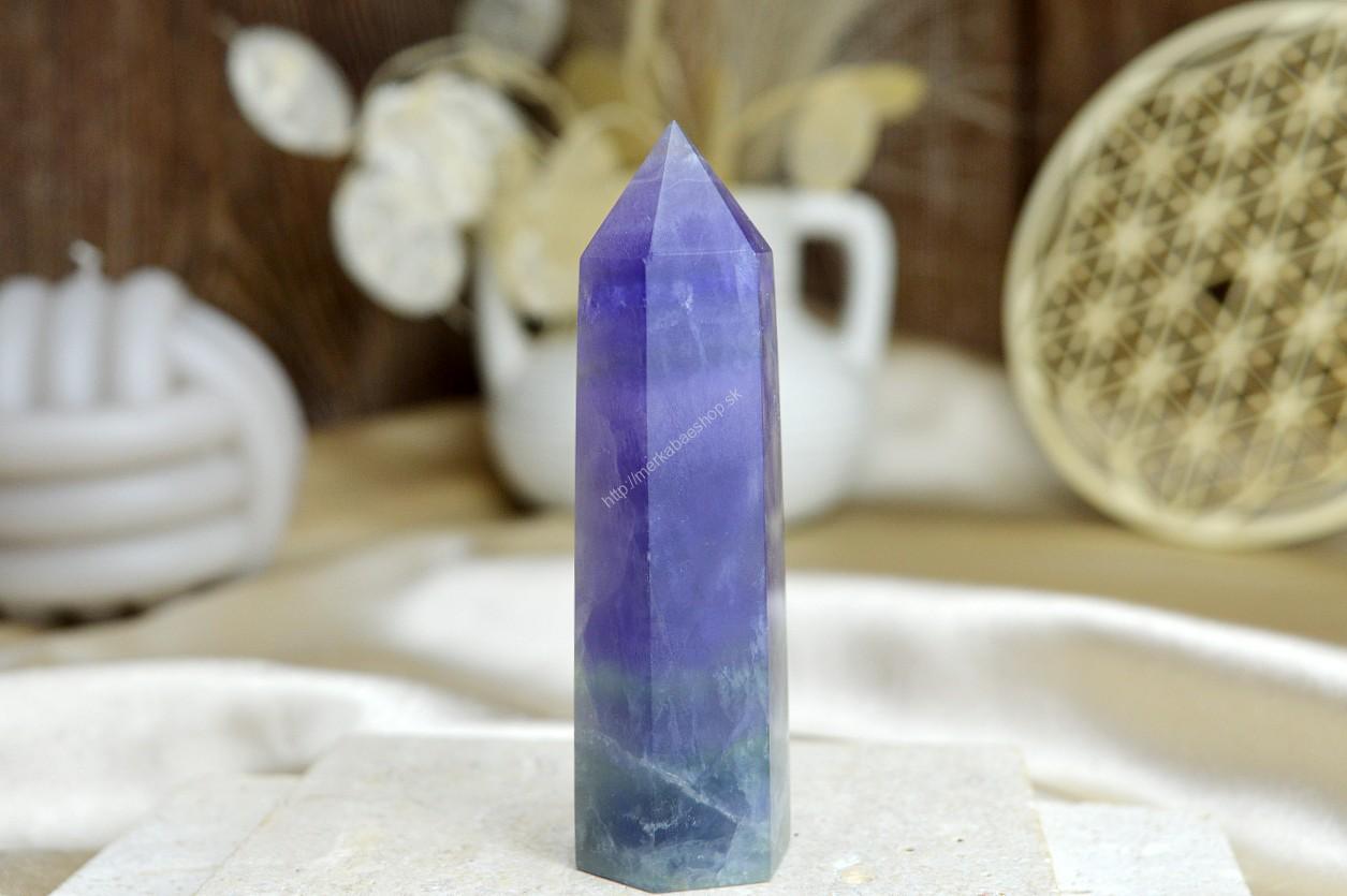 Generátor/obelisk z FLUORITU DÚHOVÉHO #12 - Sústredenie, Pamäť, Intuícia, Ochrana, Božskosť, Dosiahnutie cieľov