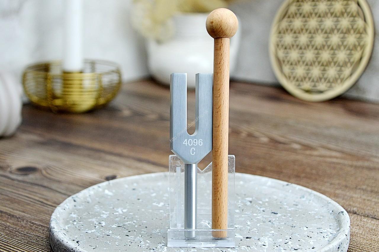 Terapeutická Krištáľová Ladička 4096Hz C + AKTIVÁTOR A OBAL , Očista Aury, Energetického poľa a priestorov....