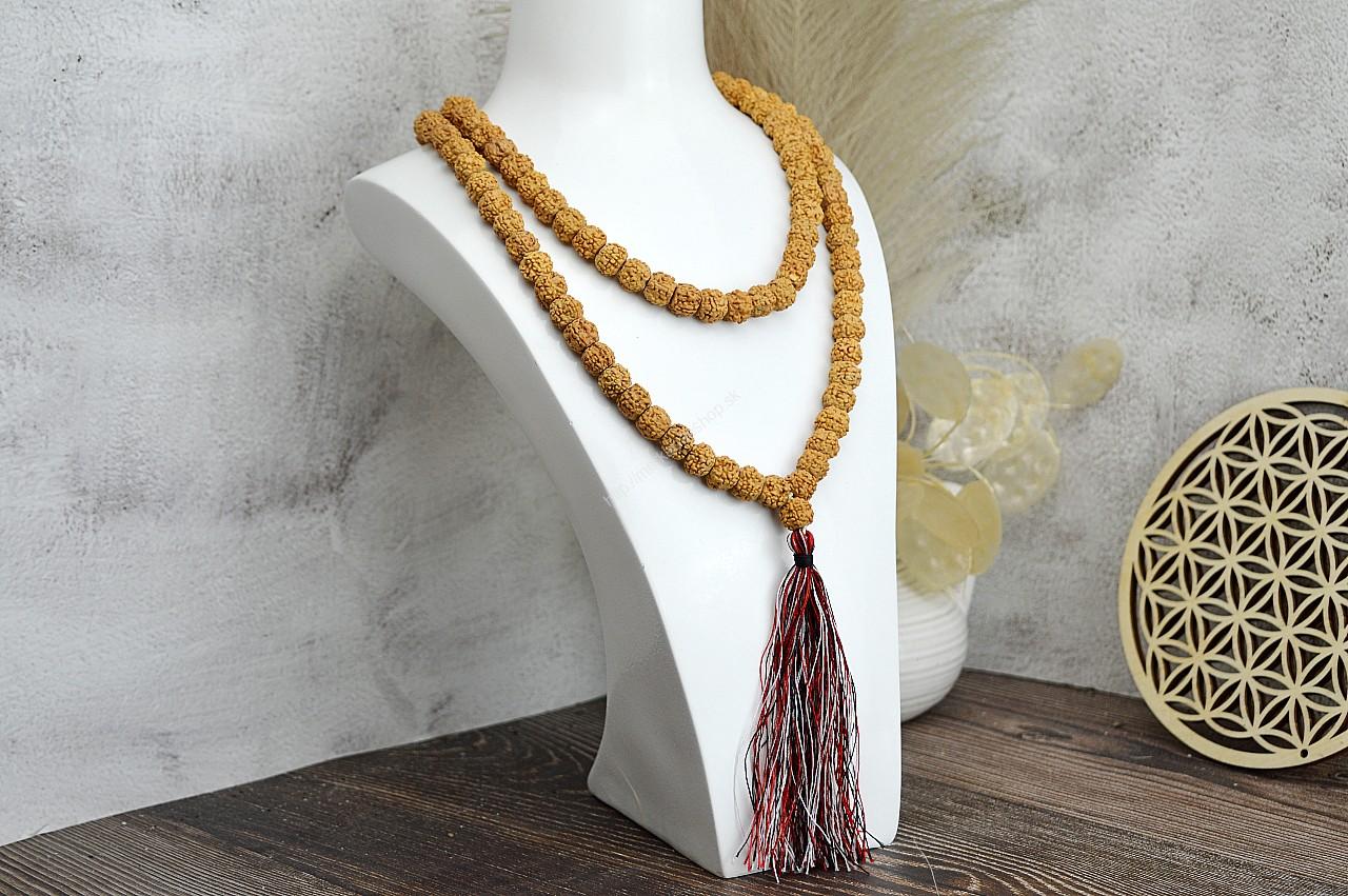 Náhrdelník MALA RUDRAKASHA (prírodný 108 guličiek)