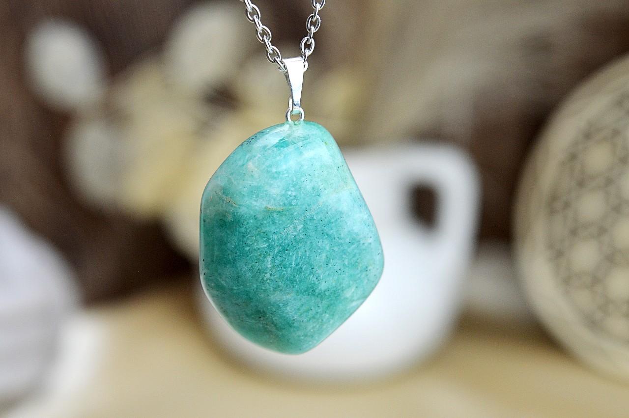 Prívesok AMAZONIT – Talizman Rovnováhy, Pravda, Zdravie, Štítna Žľaza