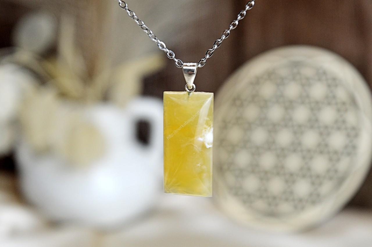 prívesok OPÁL MEDOVÝ #1 Ag925 - PMS, Zmierňuje stres a depresie, Stabilita