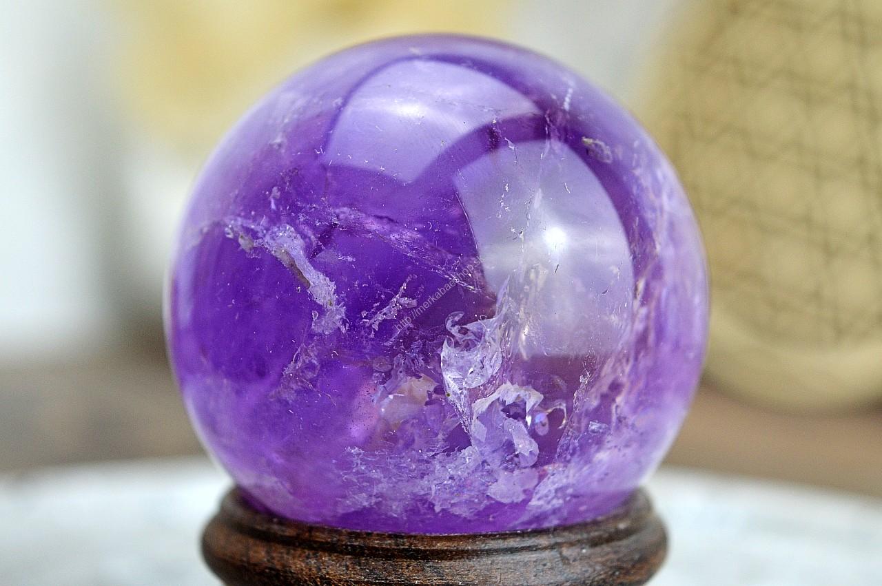 Guľa AMETYST #1 - Meditácia, Intuícia, Pokojný Spánok, Rovnováha AAA Kvalita