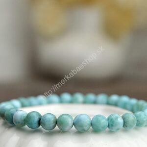 LARIMAR 6mm - Energia Bohyne, Upokojuje, Komunikácia (Plejádsky kameň) - Extra Kvalita