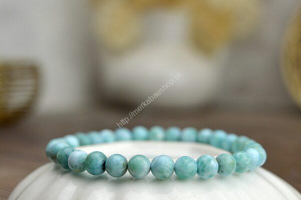 LARIMAR 6mm - Energia Bohyne, Upokojuje, Komunikácia (Plejádsky kameň) - Extra Kvalita