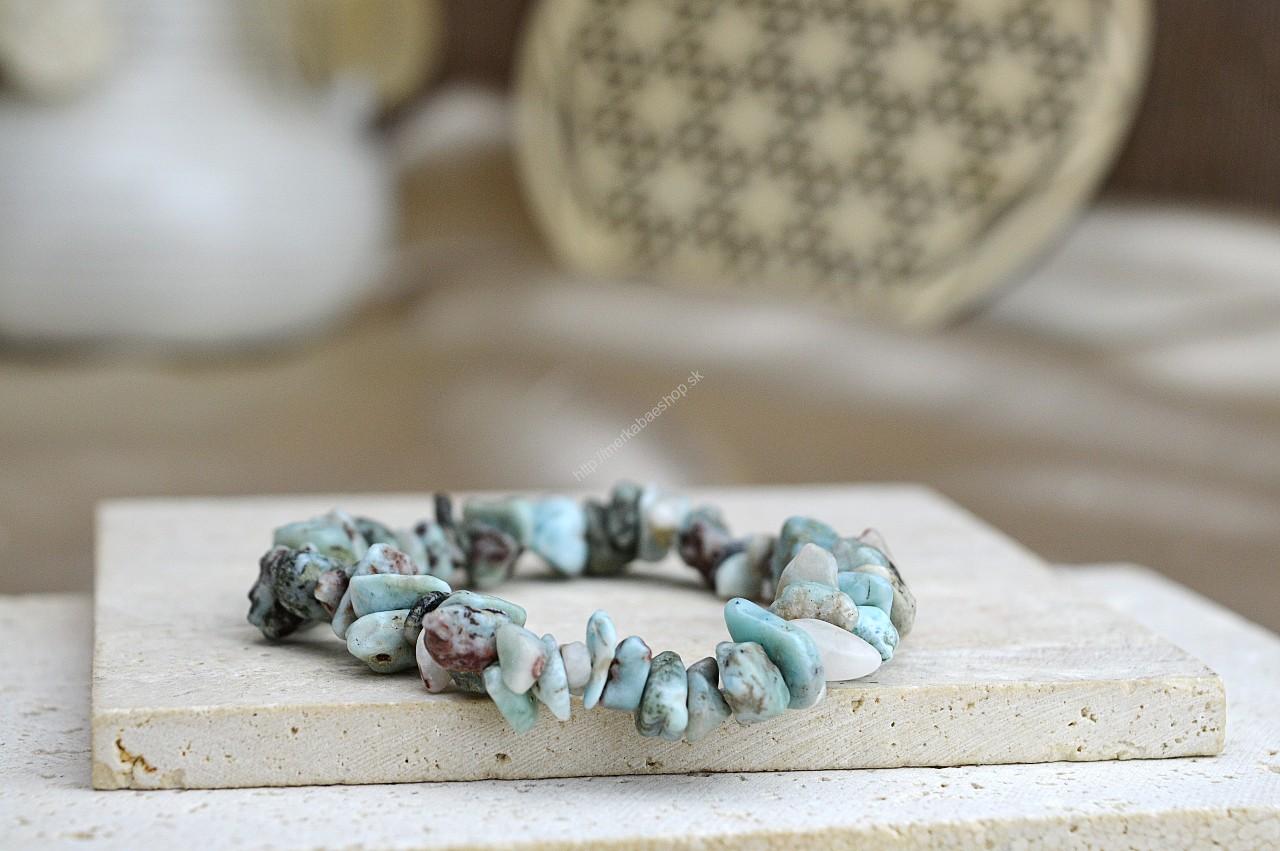 LARIMAR sekaný - Energia Bohyne, Upokojuje, Komunikácia (Plejádsky kameň) B kvalita