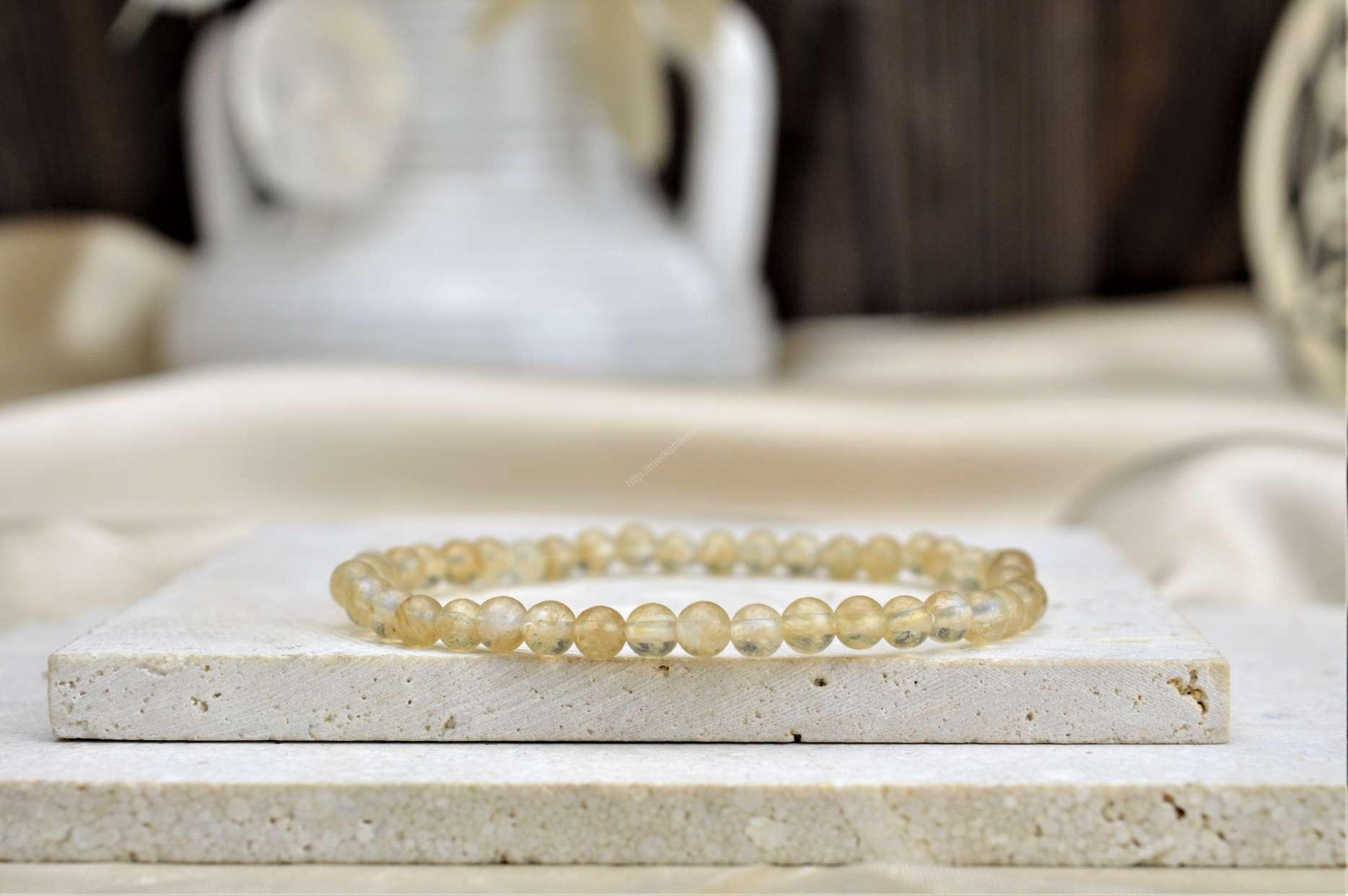 pravý CITRÍN 4mm - Hojnosť, Radosť, Šťastie, Zdravé trávenie, Znižuje Strach a Obavy