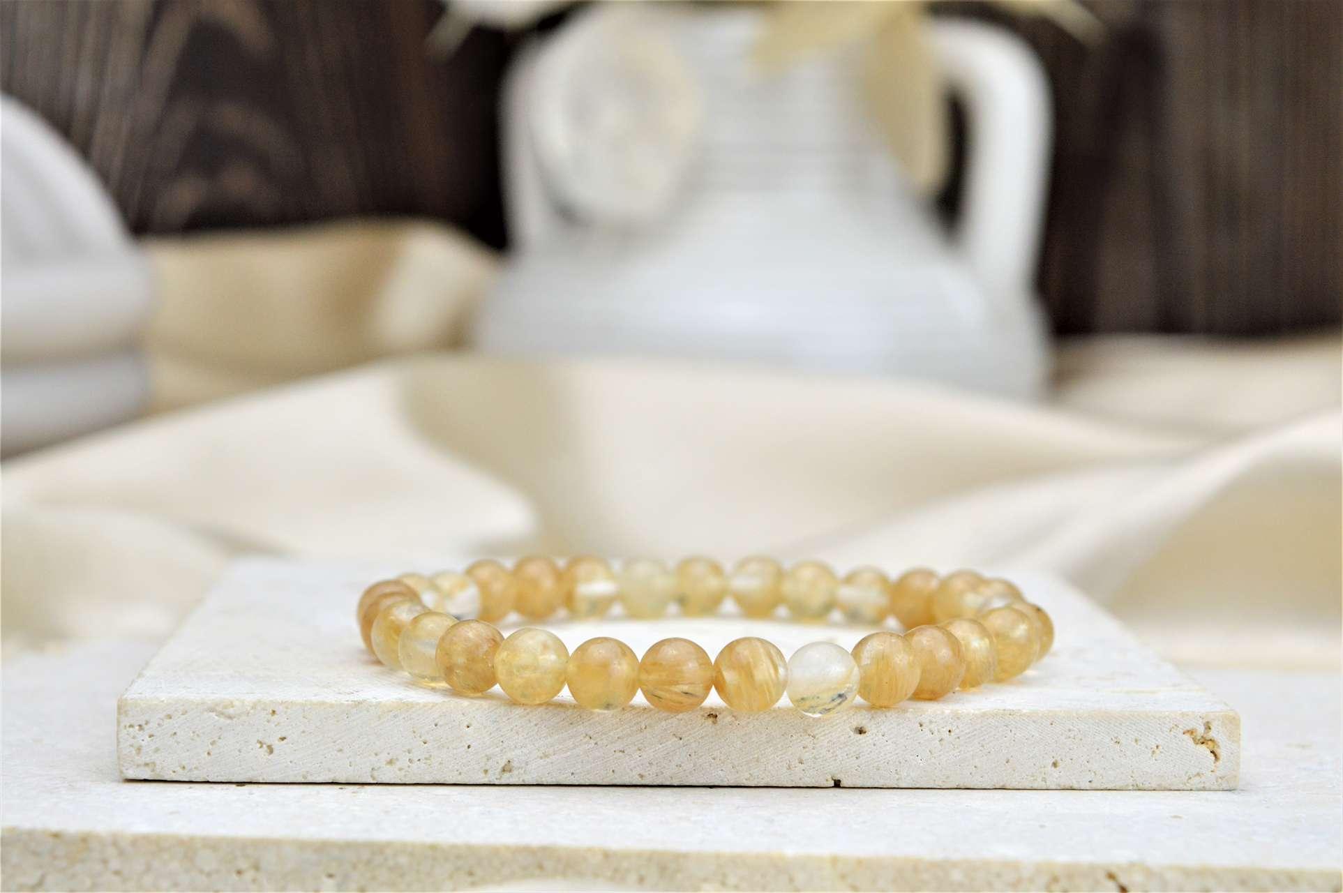 pravý CITRÍN 6mm - Hojnosť, Radosť, Šťastie, Zdravé trávenie, Znižuje Strach a Obavy