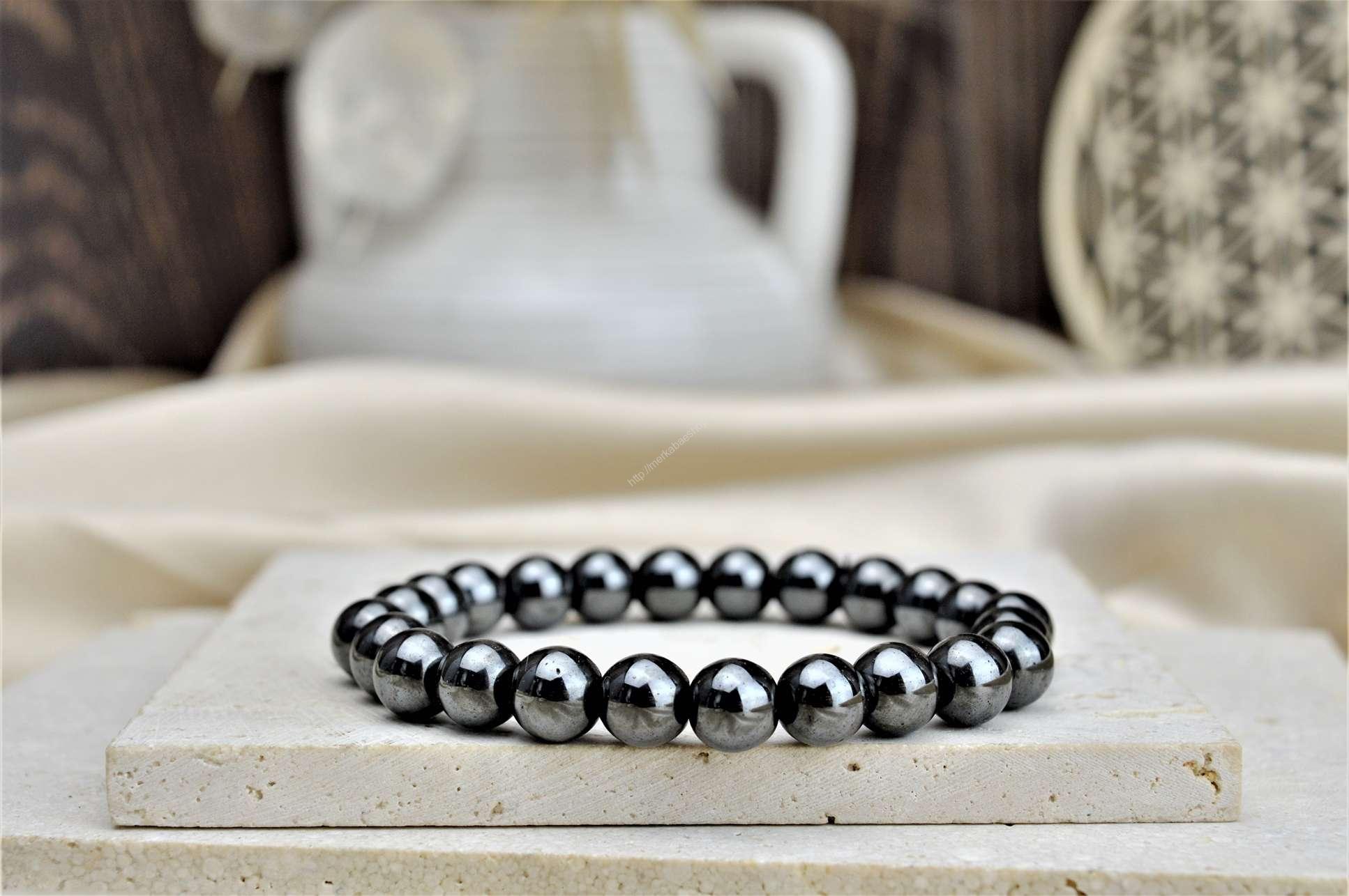 HEMATIT 8mm - Ochrana, Energetický štít, Harmonizácia Jin Jang, Silné Uzemnenie, Tvorba Železa