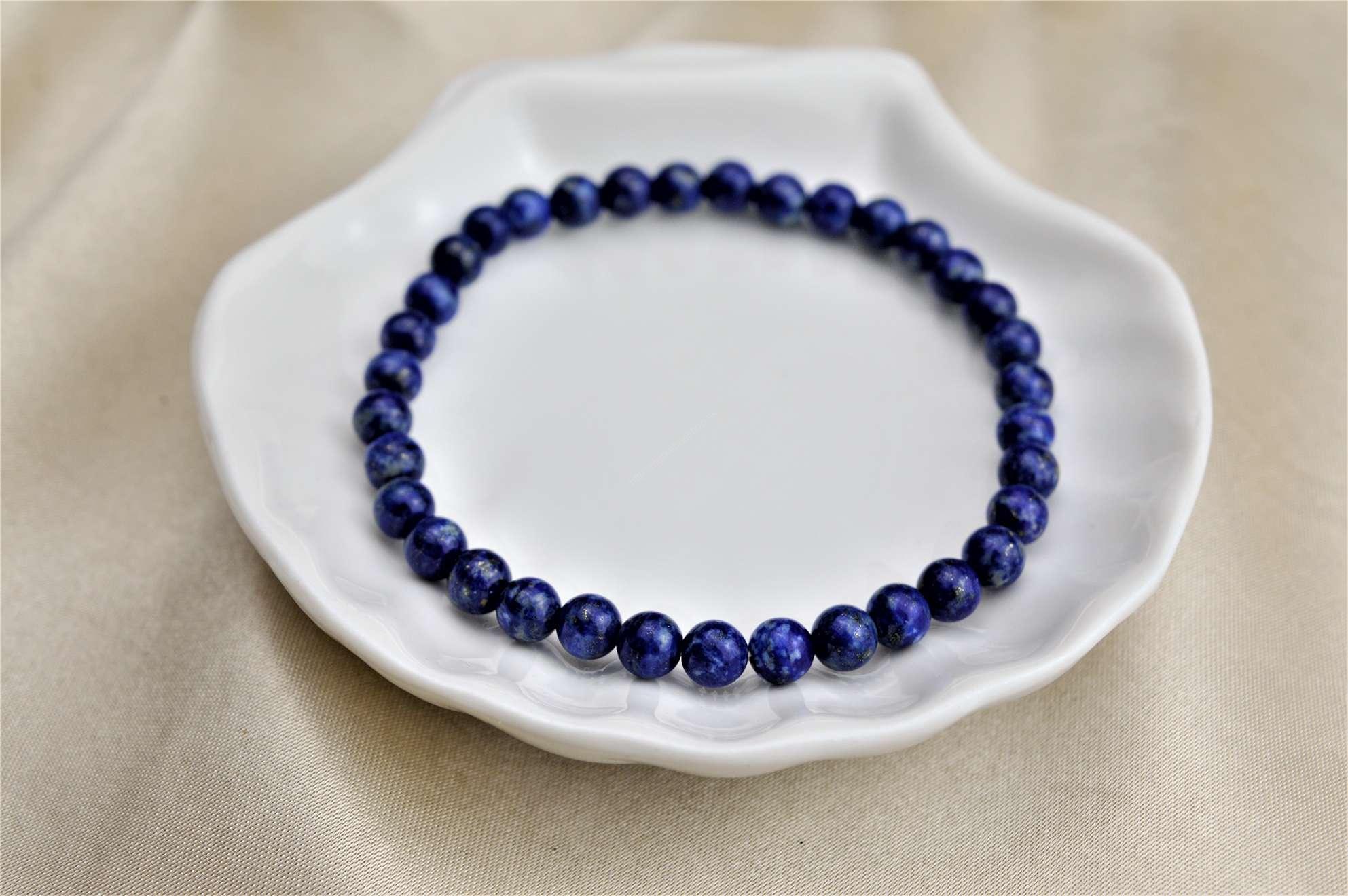 LAPIS LAZULI 6mm- Múdrosť, Intuícia, Psychická Rovnováha, Sebavedomie, Vizualizácia – Obrázok 2