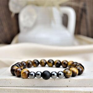 HEMATIT+TIGRIE OKO+ONYX - Veľmi silná Ochrana, Harmonizácia Jin Jang, Silné Uzemnenie, Sila, Šťastie