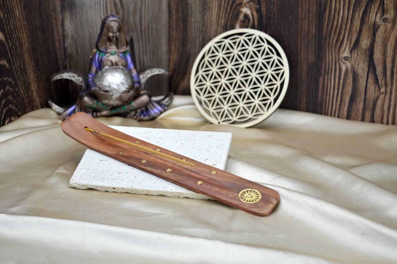 Drevený stojan na vonné tyčinky - Slnko