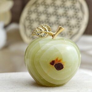 Jabĺčko Prosperity a Šťastia ZLATÝ ÓNYX / ARAGONIT malé #2