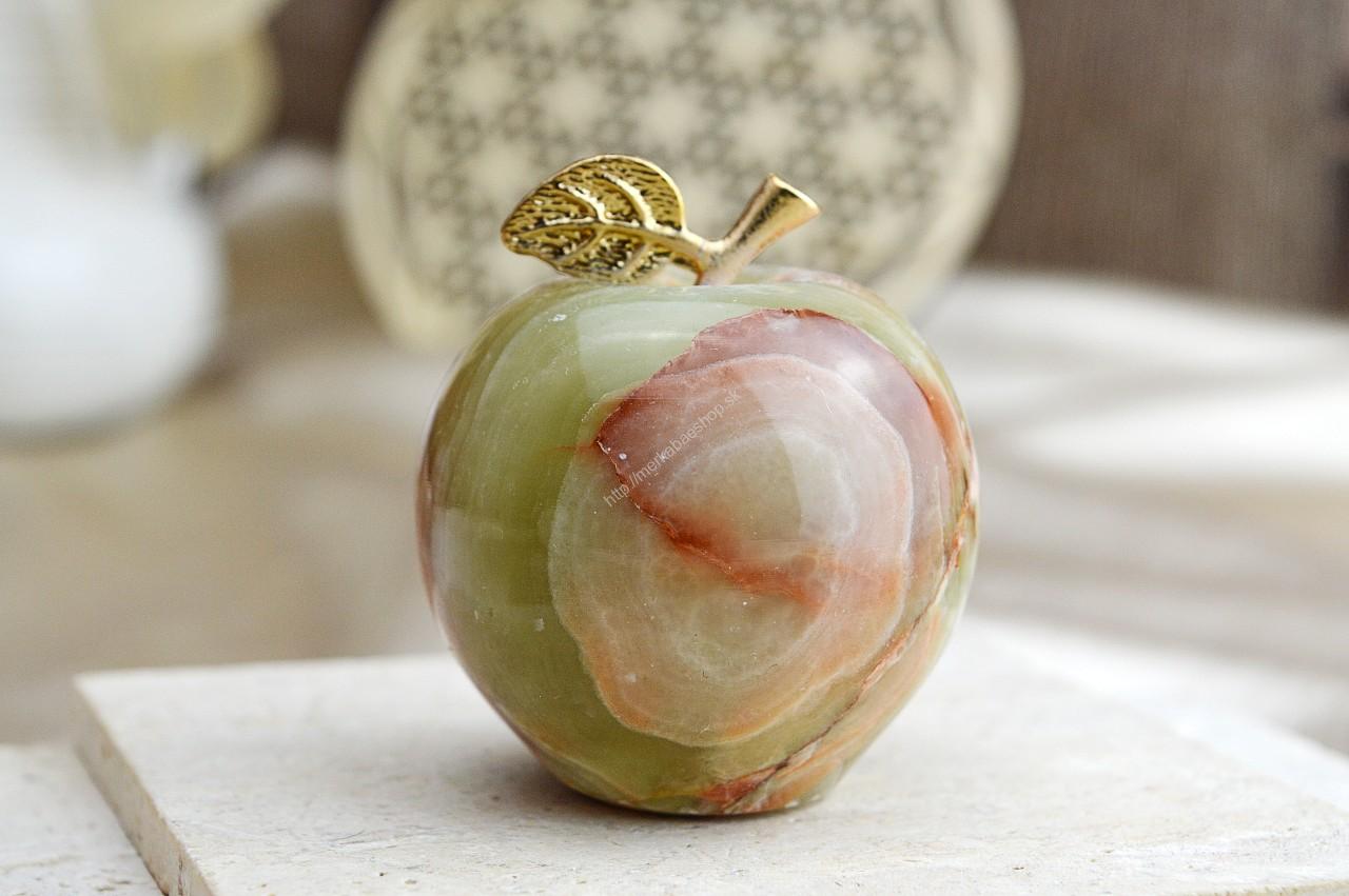 Jabĺčko Prosperity a Šťastia ZLATÝ ÓNYX / ARAGONIT malé #6