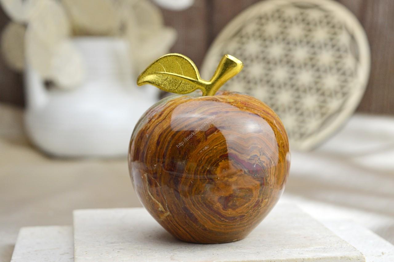 Jabĺčko Prosperity a Šťastia ZLATÝ ÓNYX / ARAGONIT stredné #1