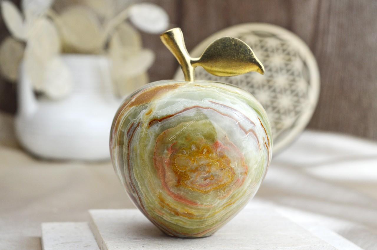 Jabĺčko Prosperity a Šťastia ZLATÝ ÓNYX/ARAGONIT veľké #7 – Obrázok 2