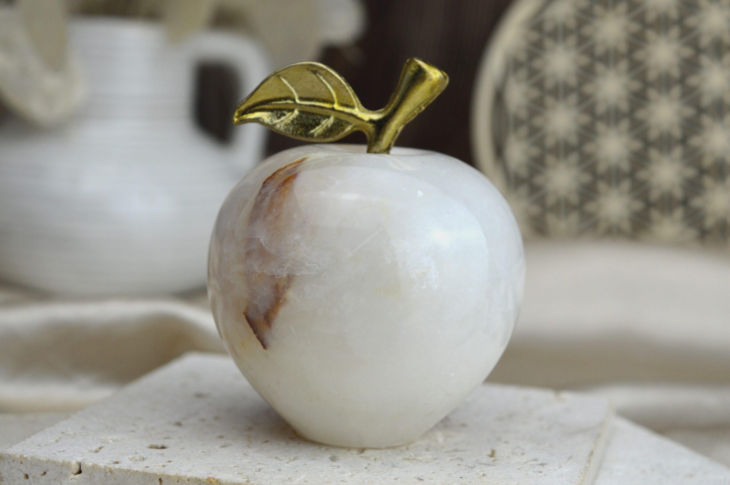 Jabĺčko Prosperity a Šťastia ZLATÝ ÓNYX / ARAGONIT stredné #8