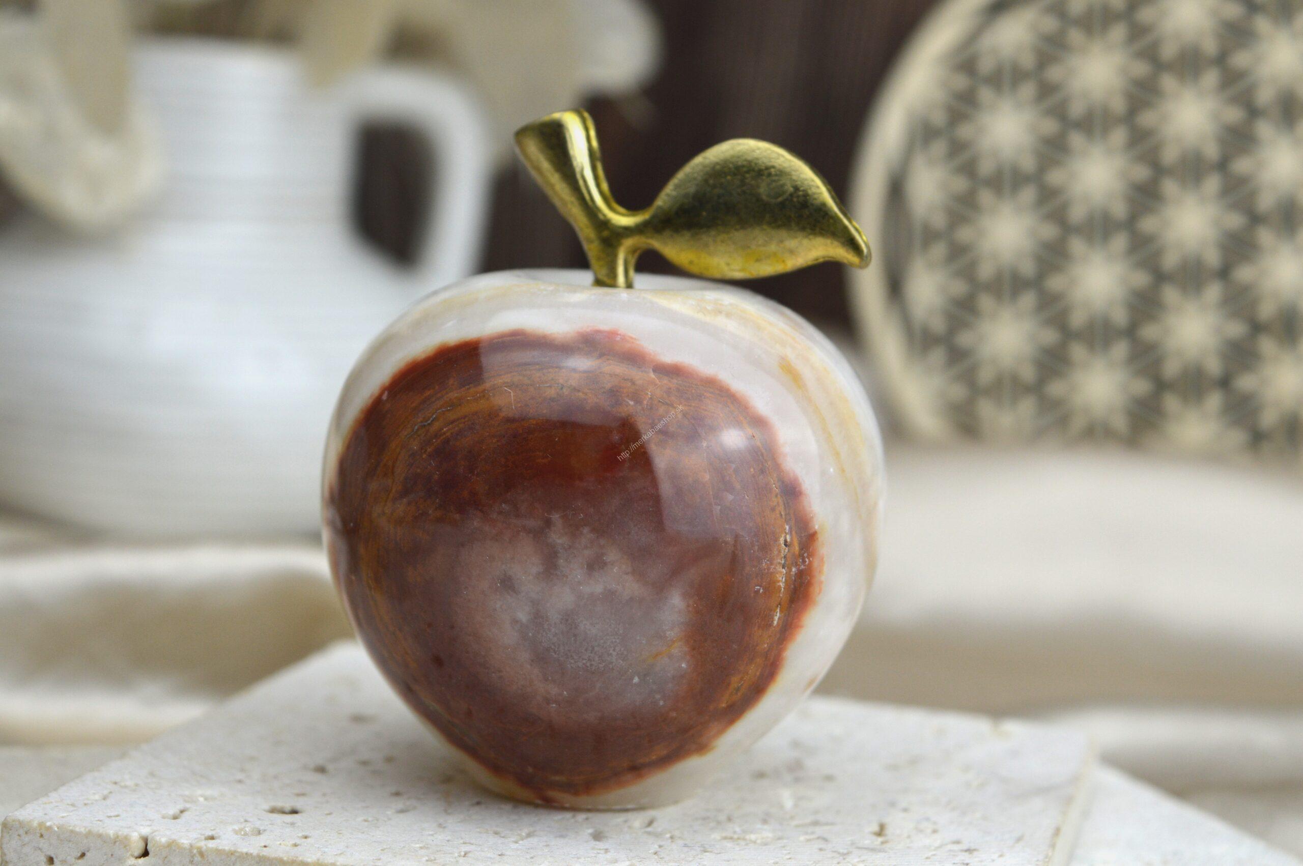 Jabĺčko Prosperity a Šťastia ZLATÝ ÓNYX / ARAGONIT stredné #8