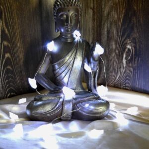 LED svetelná reťaz - surový KRIŠTÁĽ cca 19 kamienkov , 227cm