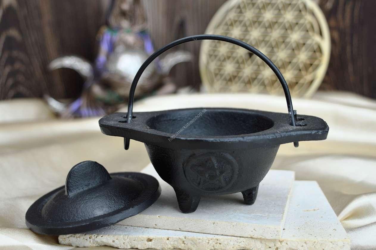 Liatinový kotlík Pentagram malý – Obrázok 2