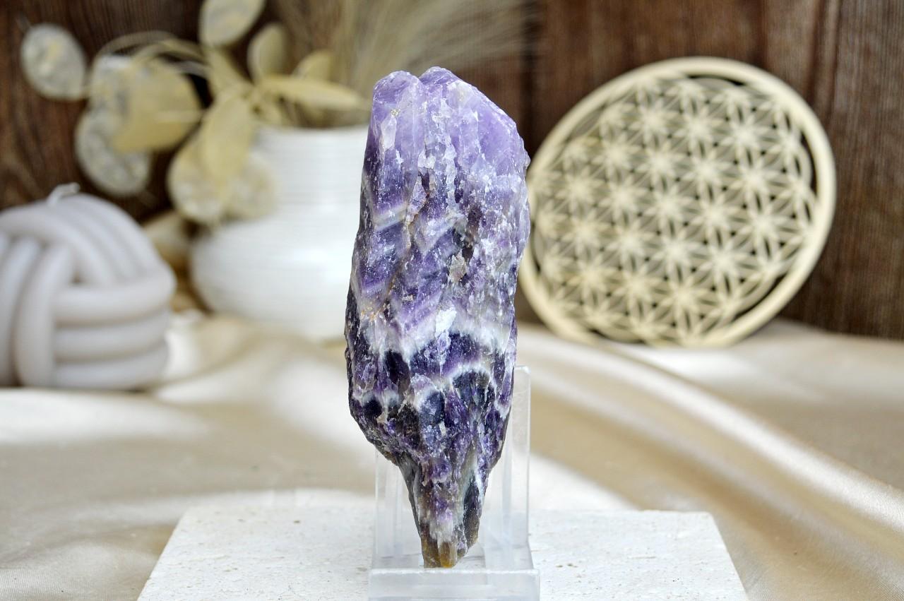 Surový AMETYST CHEVRON #3- Božskosť, Intuícia, Rovnováha, pokojný Spánok