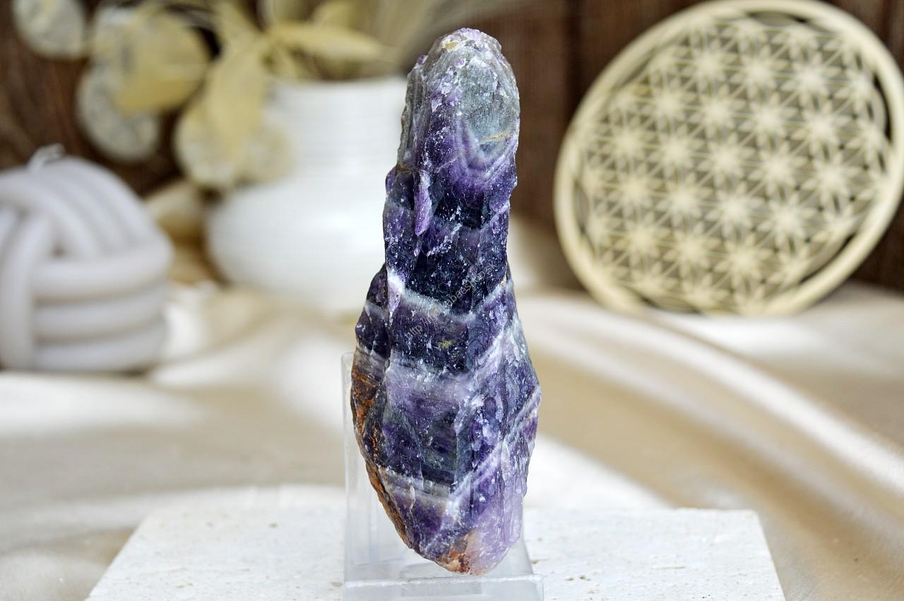 Surový AMETYST CHEVRON #9- Božskosť, Intuícia, Rovnováha, pokojný Spánok