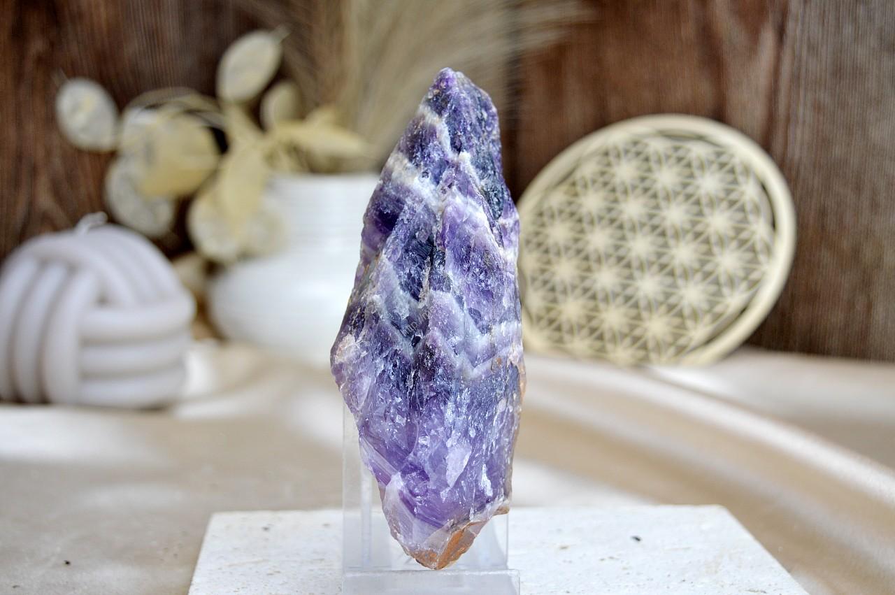 Surový AMETYST CHEVRON #10- Božskosť, Intuícia, Rovnováha, pokojný Spánok