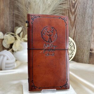 Ručne Vyrábaný Kožený Zápisník - Zmena - Hnedý (80 strán)