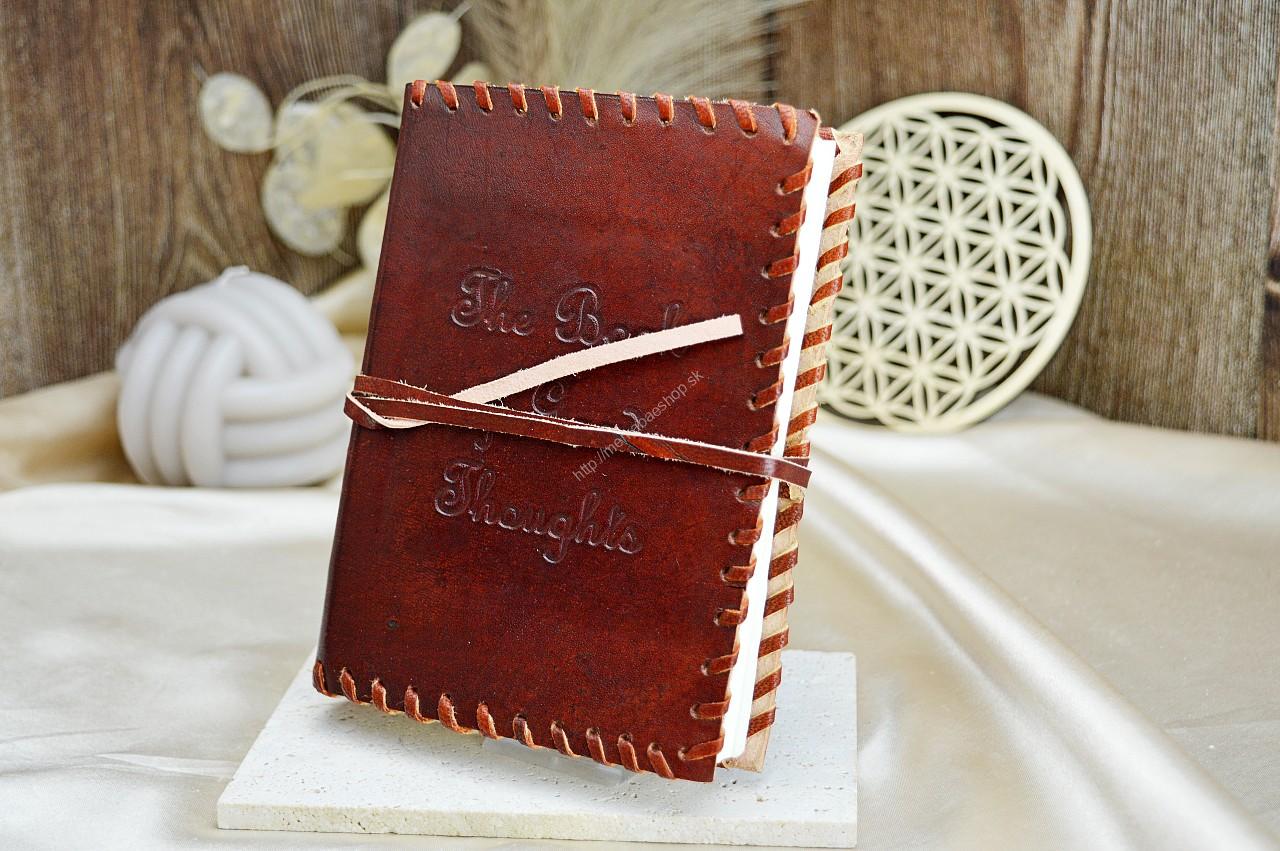 Ručne vyrábaný Kožený Zápisník - Kniha dobrých myšlienok
