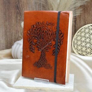 Koženný Zápisník s Gumičkou - Strom Života