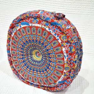 Meditačný vankúš MANDALA s rukoväťou červený 43cm