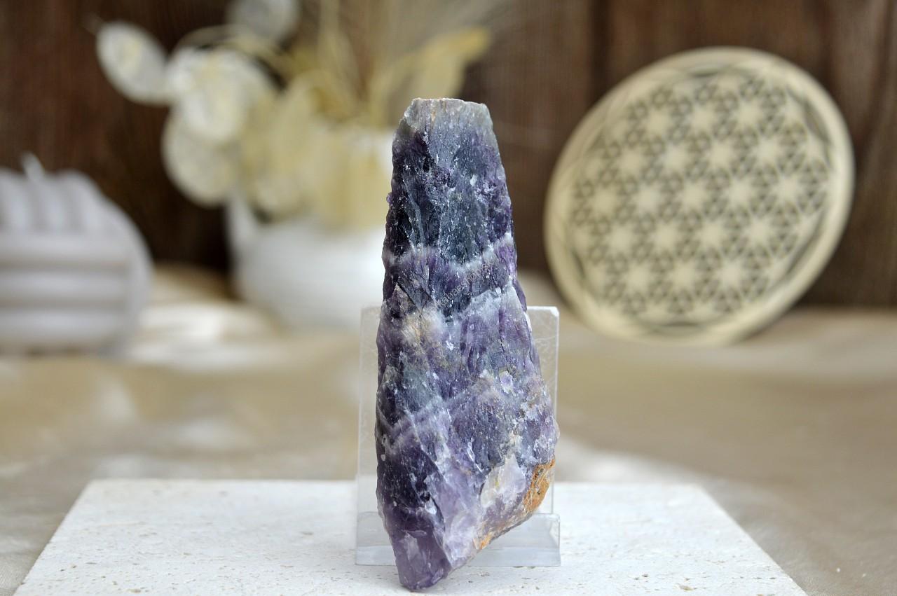 Surový AMETYST CHEVRON #7- Božskosť, Intuícia, Rovnováha, pokojný Spánok