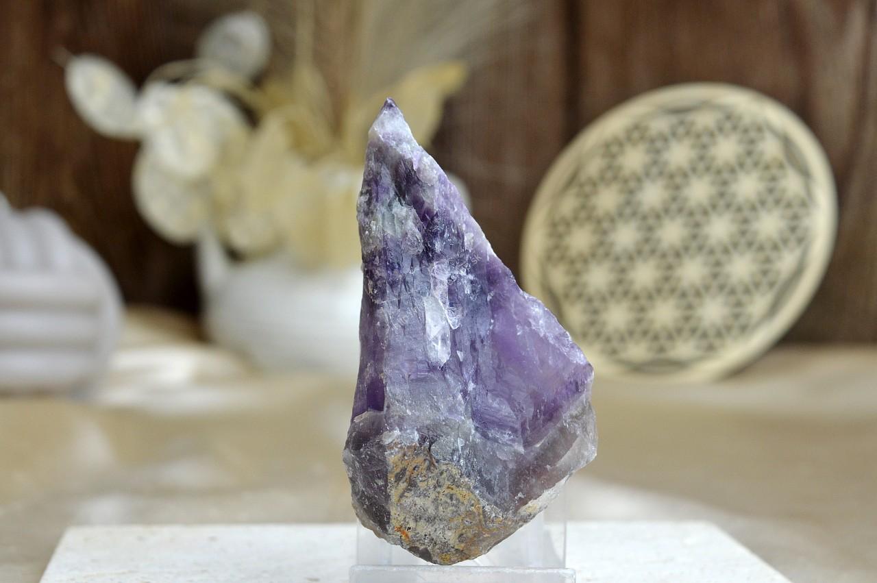 Surový AMETYST CHEVRON #8- Božskosť, Intuícia, Rovnováha, pokojný Spánok