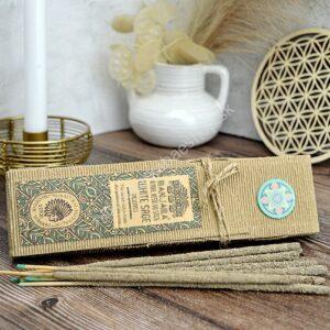 Prírodné dlho horiace Živicové vonné tyčinky BANJARA Rituálna edícia - BIELA ŠALVIA